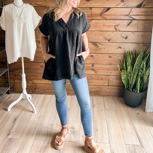 THE BLOOM TOP BLACK